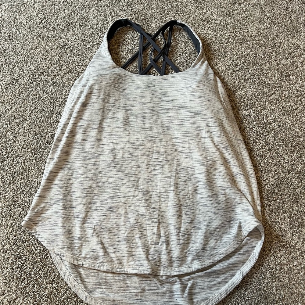 Lululemon Athletica Light Gray Strappy Tank Top